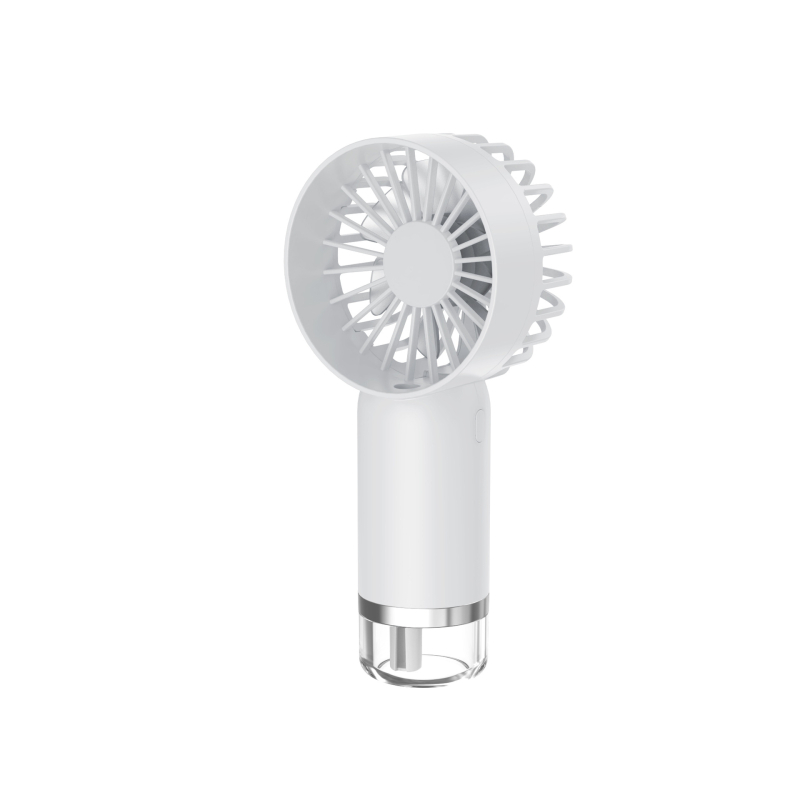 USB mini ručni ventilator s raspršivačem za hlađenje i ovlaživanje, 3 brzine, ugrađena baterija 500–800 mAh, tih do 36 dB