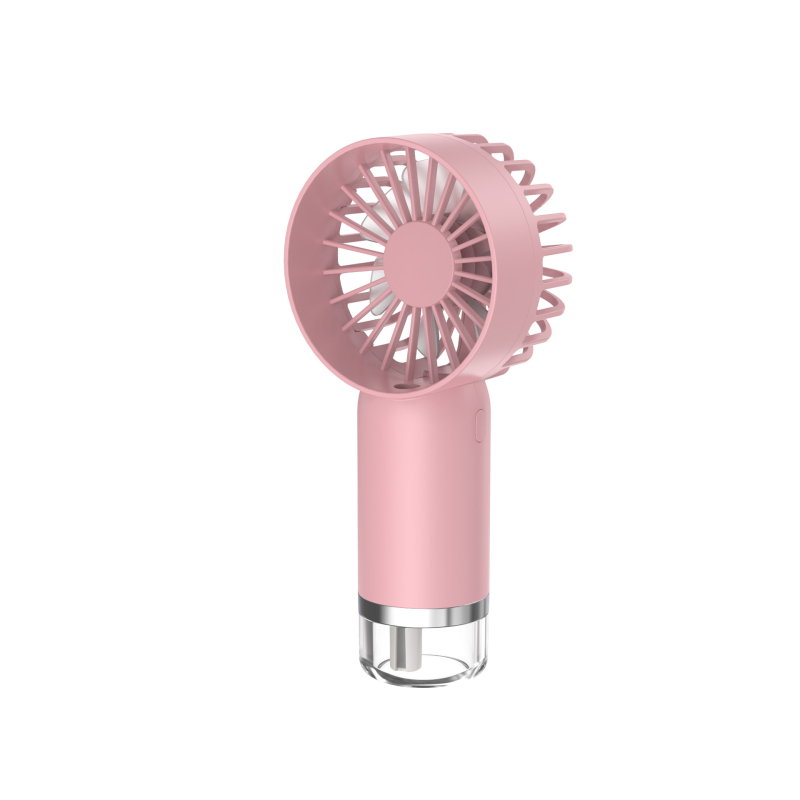 USB mini ručni ventilator s raspršivačem za hlađenje i ovlaživanje, 3 brzine, ugrađena baterija 500–800 mAh, tih do 36 dB