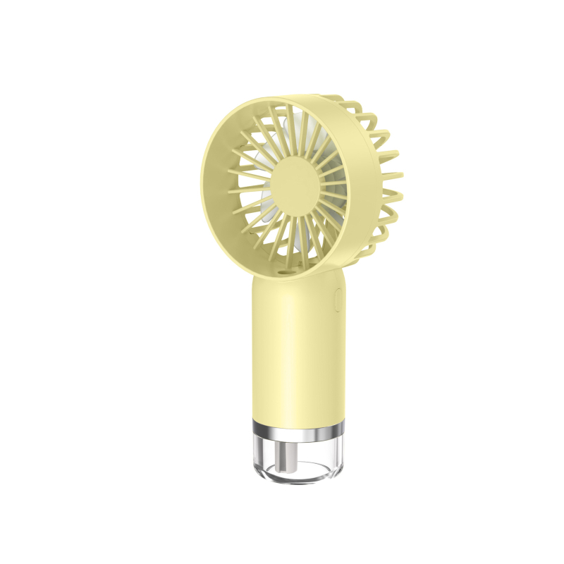 USB mini ručni ventilator s raspršivačem za hlađenje i ovlaživanje, 3 brzine, ugrađena baterija 500–800 mAh, tih do 36 dB