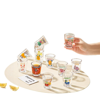 Set staklenih čaša s dvanaest znakova zodijaka, poklon kutija, mogućnost tiskanja logotipa, zapremine 1–100 ml