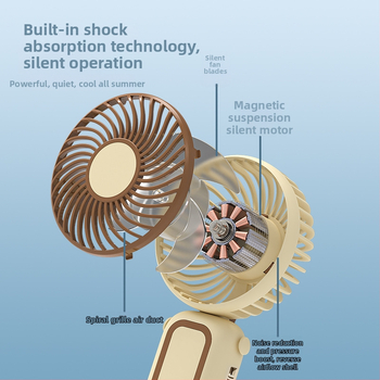 Mini USB prijenosni ventilator za vrat i ruku – sklopivi, kompaktni, 3 lopatice