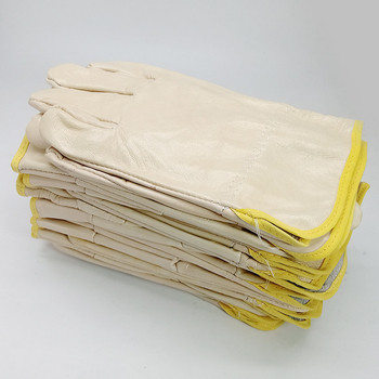 Γάντια συγκόλλησης από βοδινό δέρμα, πλήρους δέρματος, κοντός μανσέτας, ανθεκτικά και μαλακά