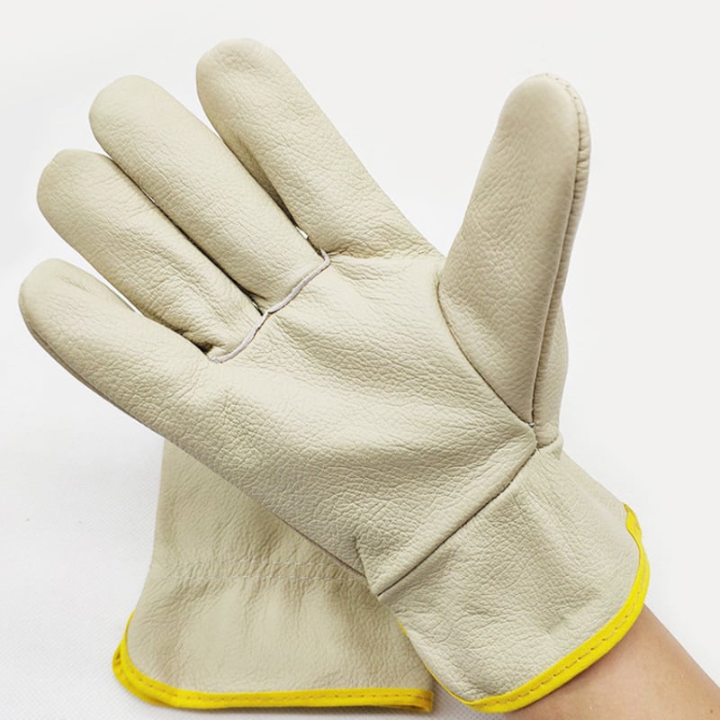 Γάντια συγκόλλησης από βοδινό δέρμα, πλήρους δέρματος, κοντός μανσέτας, ανθεκτικά και μαλακά