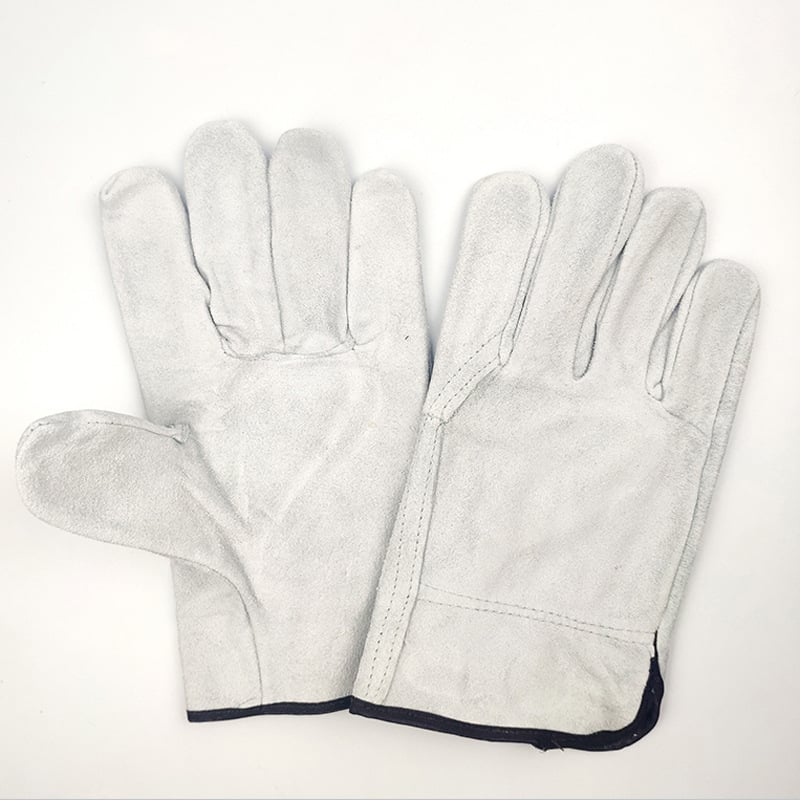 Γάντια συγκόλλησης από βοδινό δέρμα, πλήρους δέρματος, κοντός μανσέτας, ανθεκτικά και μαλακά