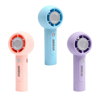 Φορητός USB επαναφορτιζόμενος ανεμιστήρας χειρός, 5V 2.5W, 3 ταχύτητες, ενσωματωμένη μπαταρία 300–500 mAh