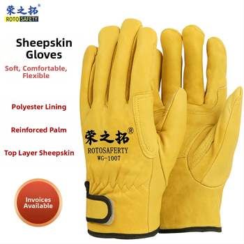 Rongzhituo GTAW zváracie rukavice – vrchná vrstva ovčej kože a teľacej kože, pre elektrické zváranie, vysoká teplota, proti popáleninám, odolné voči opotrebeniu, 120 g