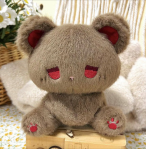 Λούτρινο αρκουδάκι, παιχνίδι με κοντή γούνα, γέμισμα PP βάμβακι, για ηλικίες 7–14 ετών, unisex