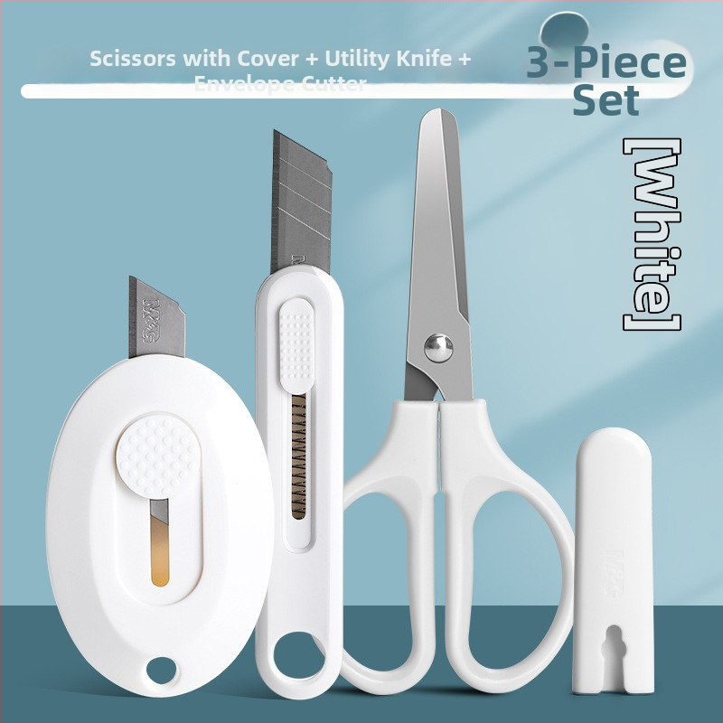 Univerzálny nôž s nožnicami a otváračom krabíc – Model 960, Materiál: Plast, Netto hmotnosť: 100 g, Značka: M&g / Morning Light