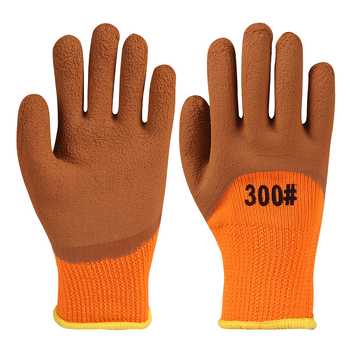Munkavédelmi kesztyűk - nem egyszer használatos, kefézett gumi alapanyag, lélegző, csúszásmentes, 23 cm hosszú