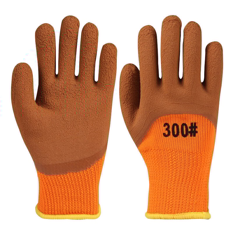 Munkavédelmi kesztyűk - nem egyszer használatos, kefézett gumi alapanyag, lélegző, csúszásmentes, 23 cm hosszú