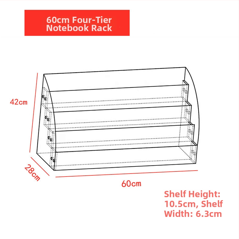 Seven Bends Akrylový Stojan na Knihy 965 – Zobrazovací stojan na zošity a knihy, Akrylové krycie, 1 Väzba
