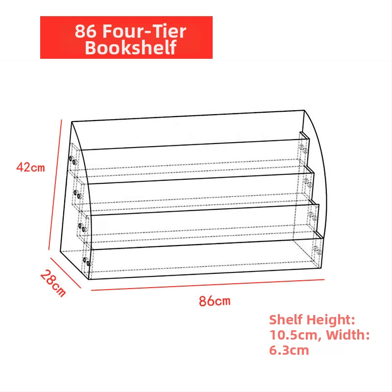 Seven Bends Akrylový Stojan na Knihy 965 – Zobrazovací stojan na zošity a knihy, Akrylové krycie, 1 Väzba