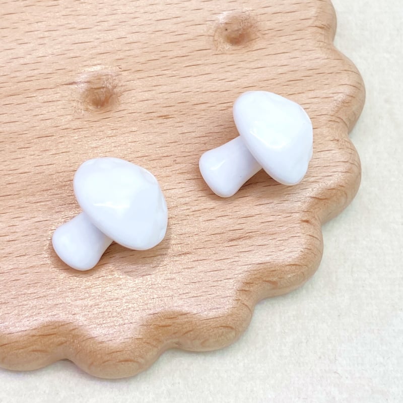 Akrilne jednofarbne male gljivice perle s ravnim otvorom, za DIY nakit, lanac za mobitel, privjesak za torbu, 15×18 mm