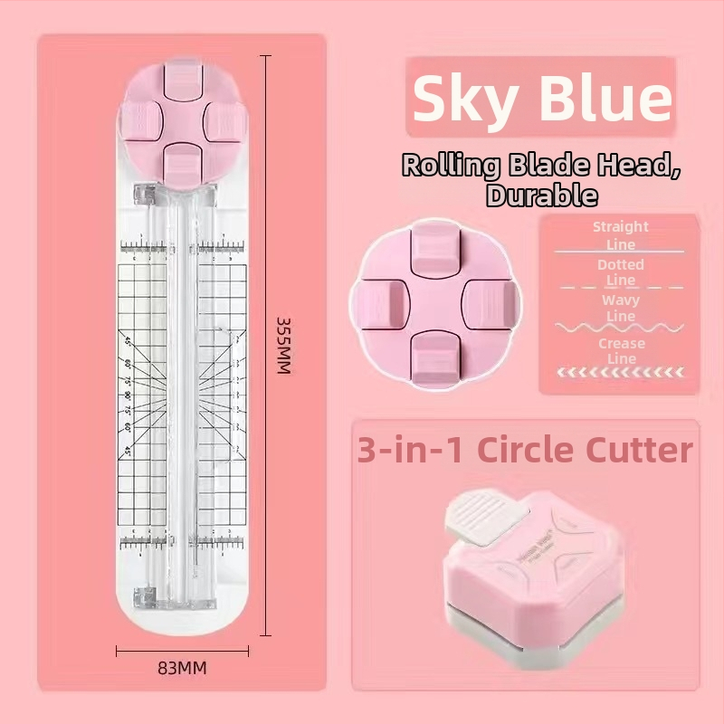 Ručný rez papieru – 4v1 otočný model, Shangmei, plast