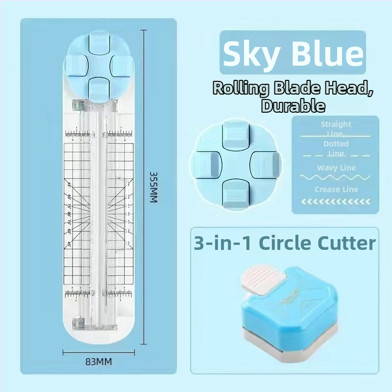 Ručný rez papieru – 4v1 otočný model, Shangmei, plast