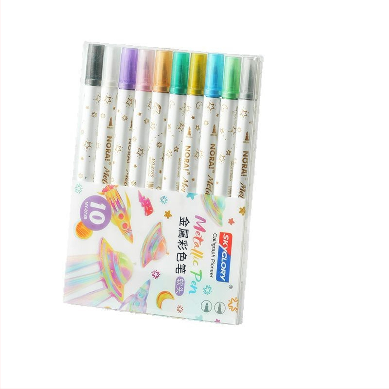 Set marker za isticanje s plastičnim kućištem, modeli 8789/873, PET pakiranje, s jednim vrhom