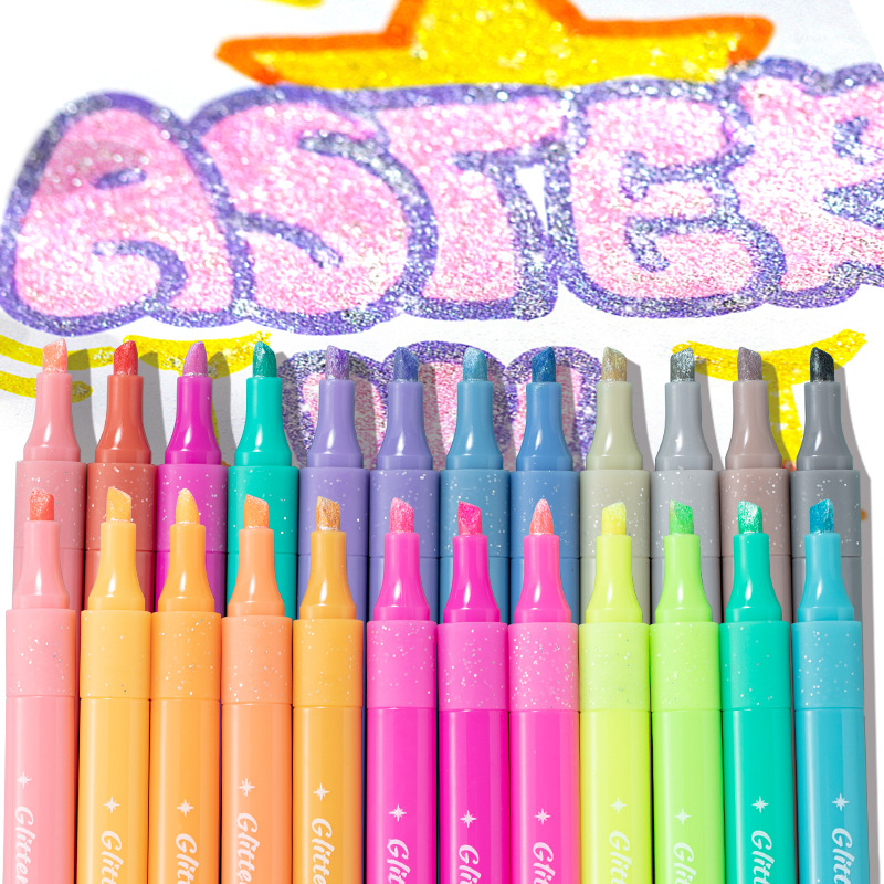 Set marker za isticanje s plastičnim kućištem, modeli 8789/873, PET pakiranje, s jednim vrhom