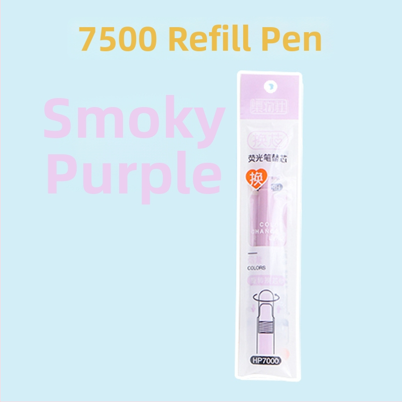 Fluorescénny marker pero s vymeniteľnou jadrom a mäkkým hrotom (Model HP7500; Plastové puzdro; 6 ks v malej krabičke; Vymeniteľné jadro; Mäkký hrot)