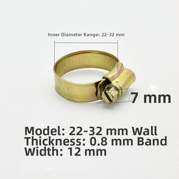 Spona na hadicu pre vodovodný systém - zosilnená a rozšírená, menovitý priemer 26 mm, upevňovací priemer 25 mm, značka: Iná