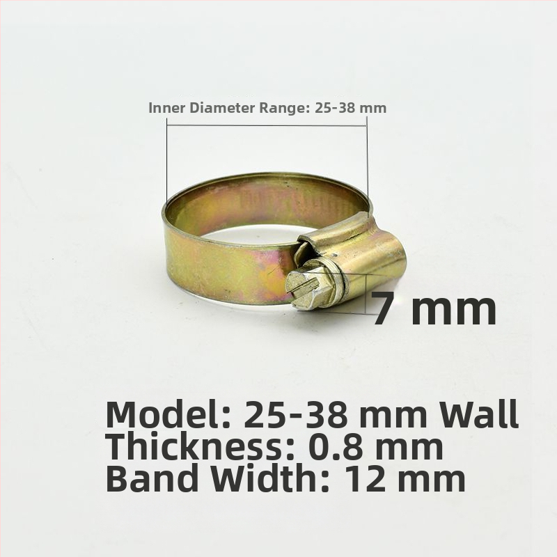 Spona na hadicu pre vodovodný systém - zosilnená a rozšírená, menovitý priemer 26 mm, upevňovací priemer 25 mm, značka: Iná