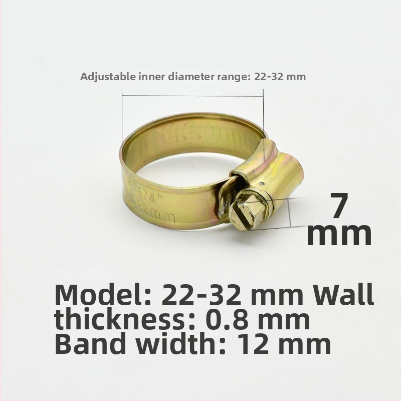 Spona na hadicu pre vodovodný systém - zosilnená a rozšírená, menovitý priemer 26 mm, upevňovací priemer 25 mm, značka: Iná