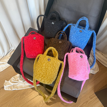 Geantă crossbody, stil proaspăt și dulce, material poliester, închidere magnetică, Iarna 2025