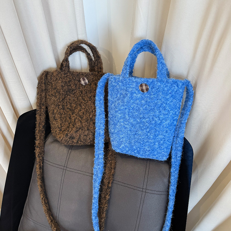 Geantă crossbody, stil proaspăt și dulce, material poliester, închidere magnetică, Iarna 2025