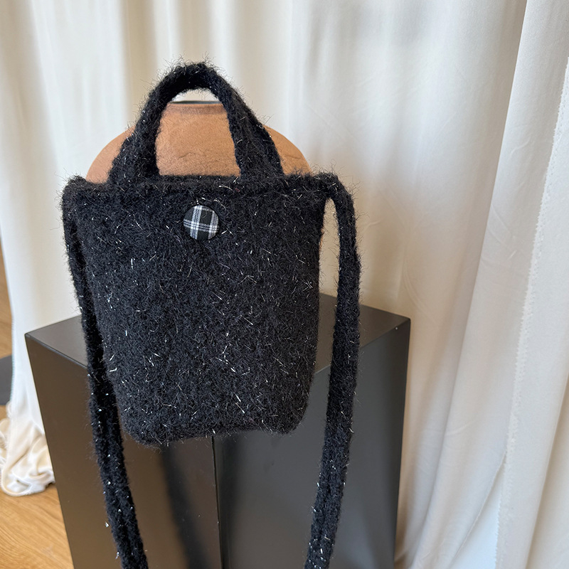 Geantă crossbody, stil proaspăt și dulce, material poliester, închidere magnetică, Iarna 2025