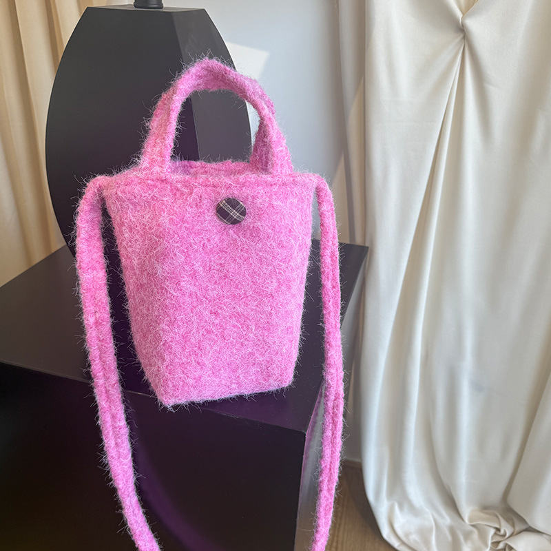 Geantă crossbody, stil proaspăt și dulce, material poliester, închidere magnetică, Iarna 2025