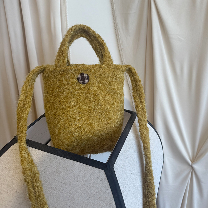 Geantă crossbody, stil proaspăt și dulce, material poliester, închidere magnetică, Iarna 2025