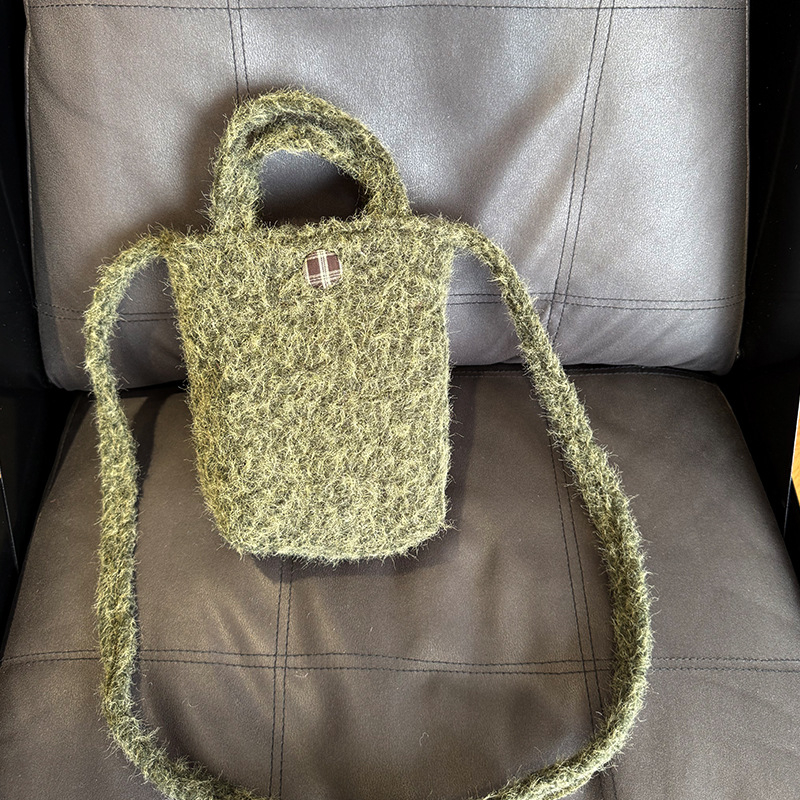 Geantă crossbody, stil proaspăt și dulce, material poliester, închidere magnetică, Iarna 2025