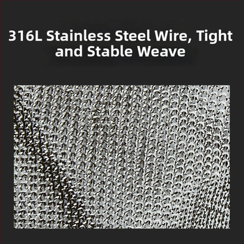 Rukavice proti porazu úrovne 9, päťprstové rukavice z 316L nehrdzavejúcej ocele pre prácu