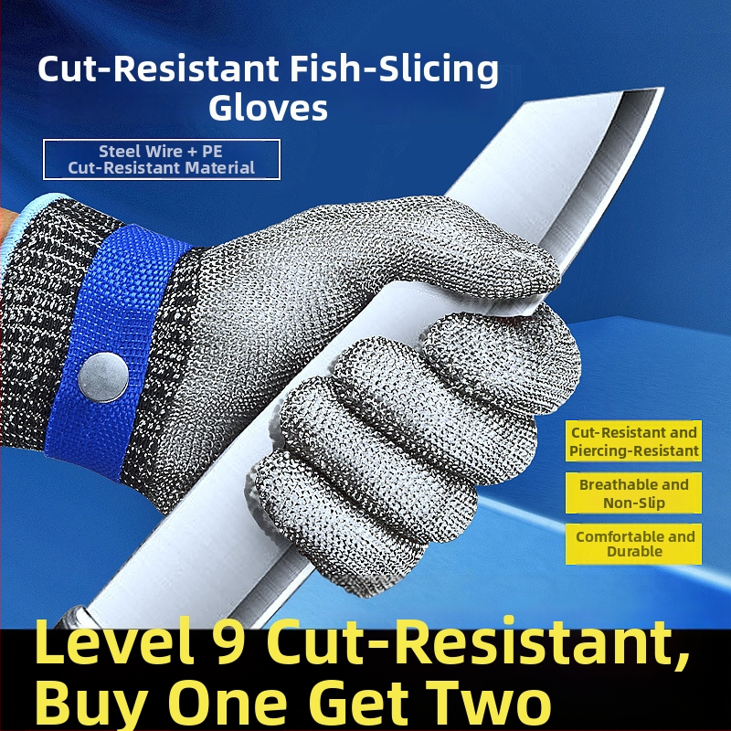 Rukavice proti porazu úrovne 9, päťprstové rukavice z 316L nehrdzavejúcej ocele pre prácu