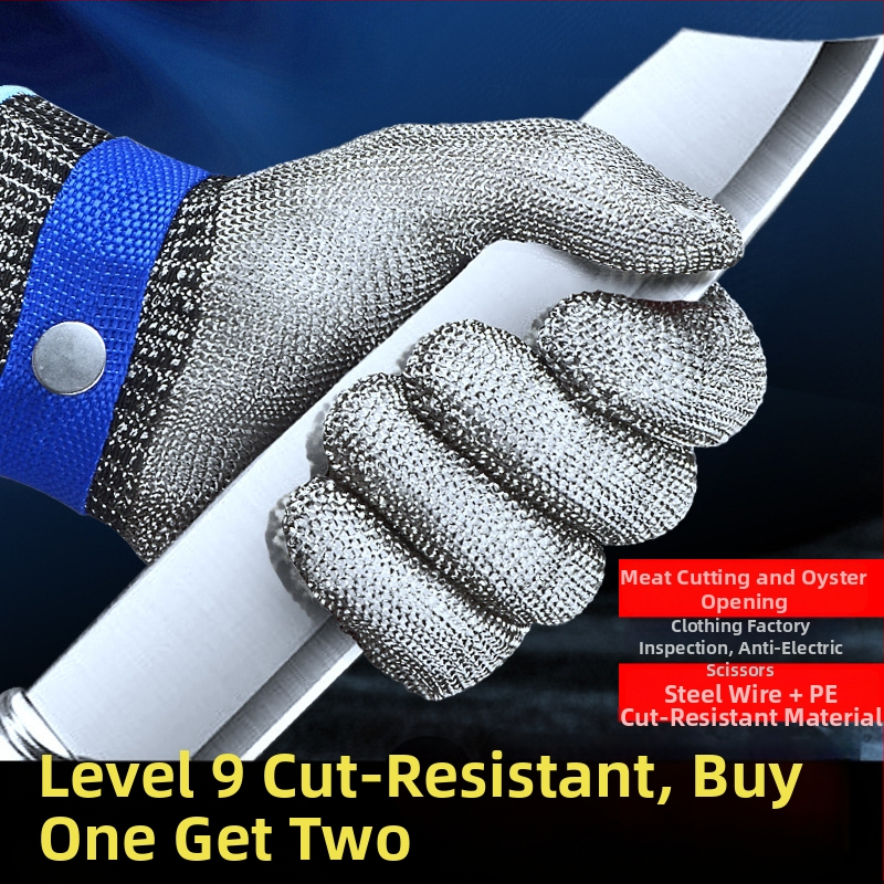Rukavice proti porazu úrovne 9, päťprstové rukavice z 316L nehrdzavejúcej ocele pre prácu