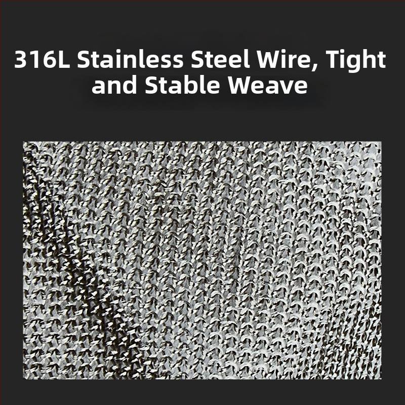 Rukavice proti porazu úrovne 9, päťprstové rukavice z 316L nehrdzavejúcej ocele pre prácu