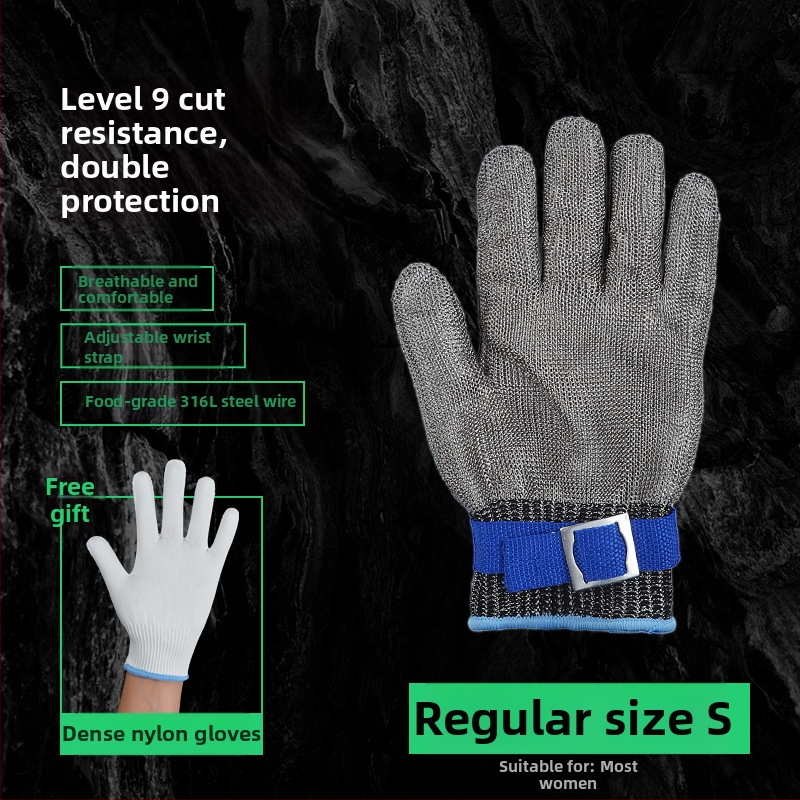 Rukavice proti porazu úrovne 9, päťprstové rukavice z 316L nehrdzavejúcej ocele pre prácu