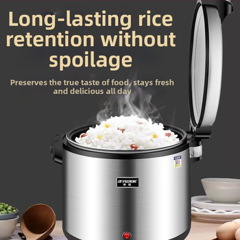 Απομονωμένος κάδος ρυζιού με ηλεκτρική θέρμανση, εμπορική χρήση, σώμα από ανοξείδωτο χάλυβα, μοντέλο Cfxb80, 220V, 130W, μόνωση 24 ωρών