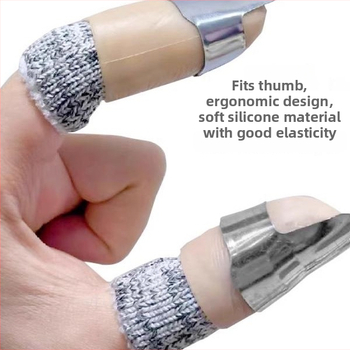 Nerezový ochranný prstový set – Viacfunkčný nástroj na nechty, zber fazule a šúpanie zeleniny