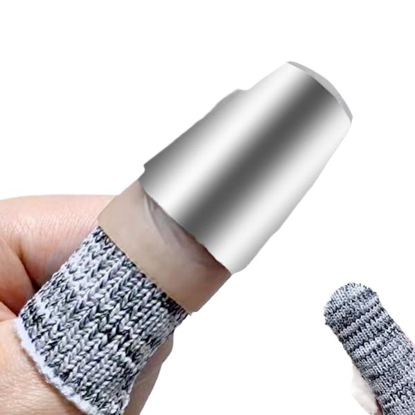 Ανοξείδωτος προστατευτής δακτύλου – Πολυλειτουργικό εργαλείο νυχιών με μαχαίρι για συλλογή φασολιών και αποφλοίωση λαχανικών