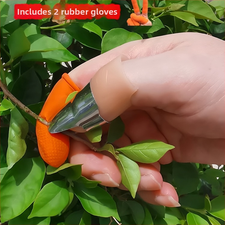 Nerezový ochranný prstový set – Viacfunkčný nástroj na nechty, zber fazule a šúpanie zeleniny