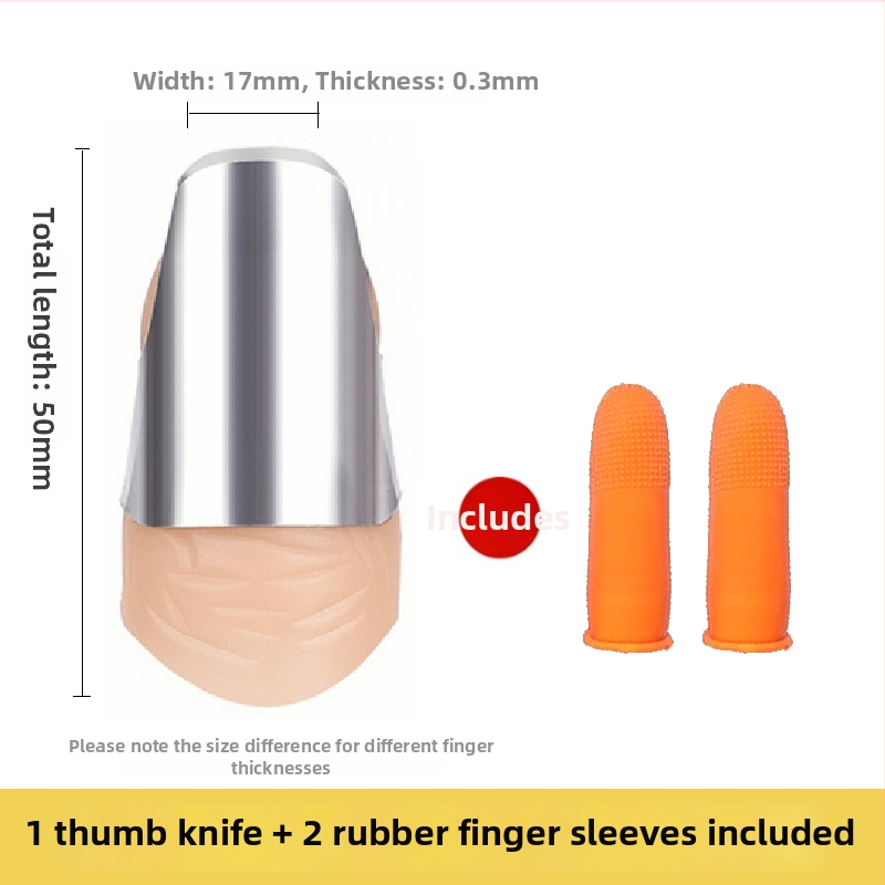 Nerezový ochranný prstový set – Viacfunkčný nástroj na nechty, zber fazule a šúpanie zeleniny