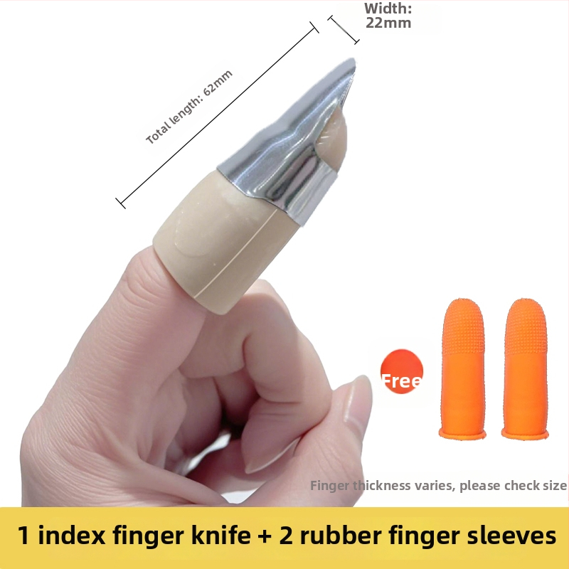 Nerezový ochranný prstový set – Viacfunkčný nástroj na nechty, zber fazule a šúpanie zeleniny
