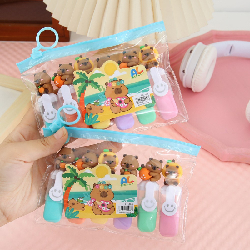 AL 6-dijelni set fluorescentnih flomastera, plastično kućište, PVC vrećica, neizbrisivo, model Hunter Demon Girl Group