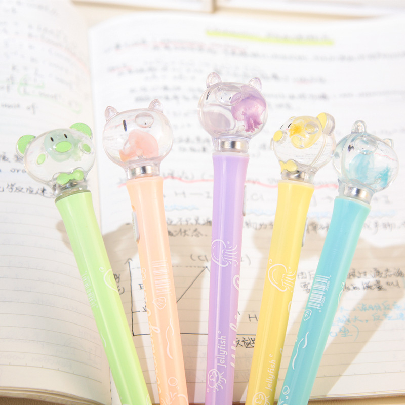 Pix de evidență cu temă macarons, scriere lină, seria Cartoon Cute, corp din plastic, neșters, vârf din alt material