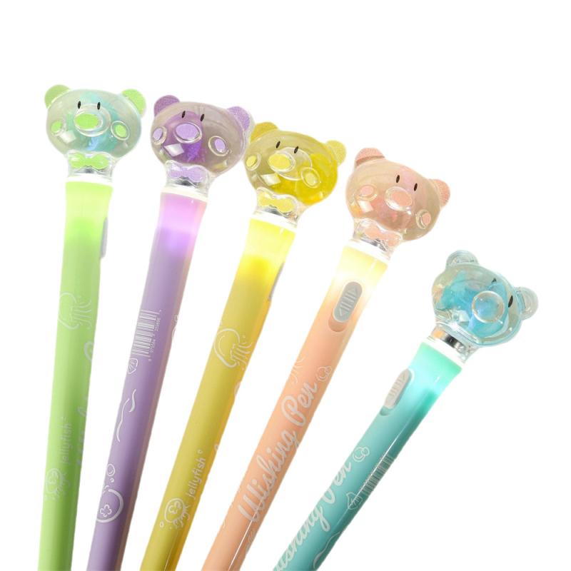 Pix de evidență cu temă macarons, scriere lină, seria Cartoon Cute, corp din plastic, neșters, vârf din alt material