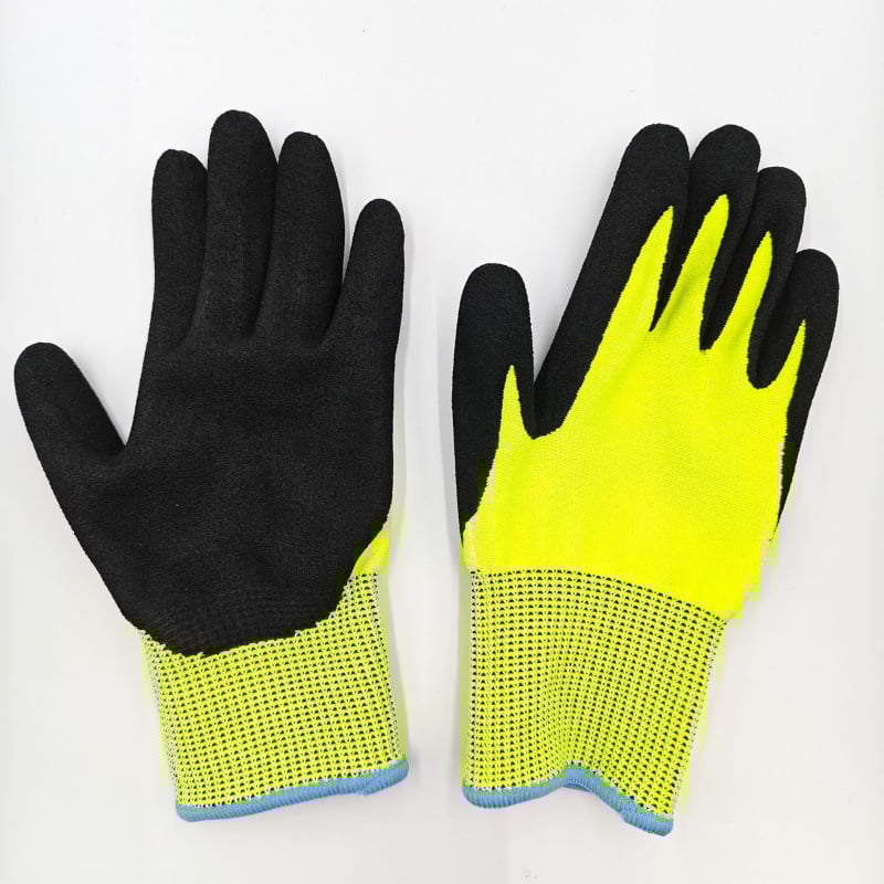 Γάντια αντίκοπας HPPE με επίστρωση PU, επιπέδου 5, ανθεκτικά στη φθορά, για εργοτάξιο και επεξεργασία γυαλιού