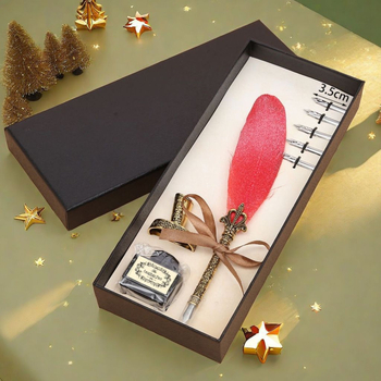 Pero s izrezbarenom podnožem, Crown Feather Pen model, poklon pakiranje, prilagođeni logotip