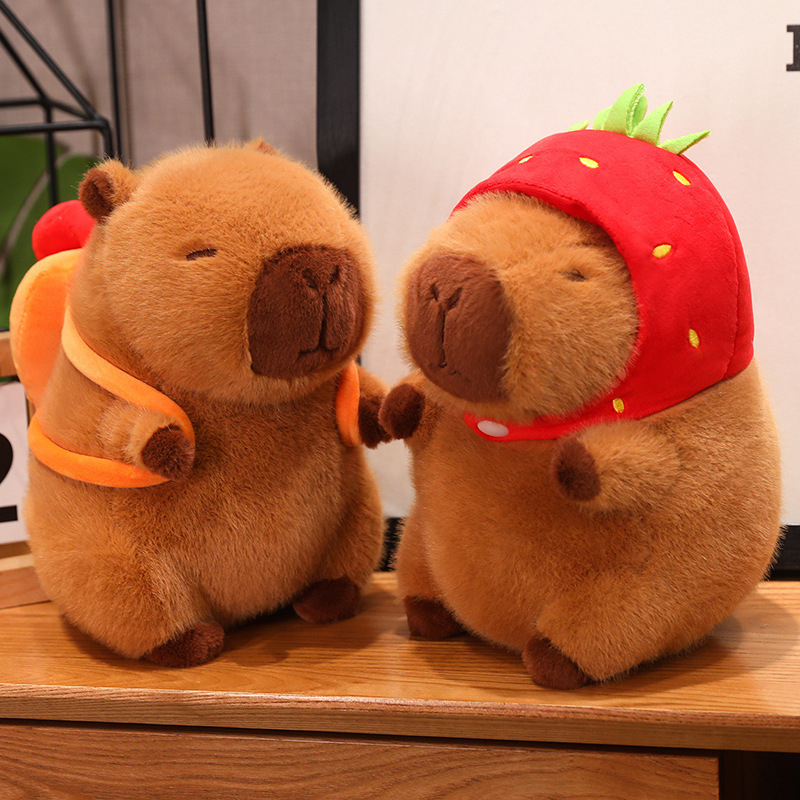 Capybara plüss játék Kangda, rövid plüss, PP pamut töltet, 14+ korosztály