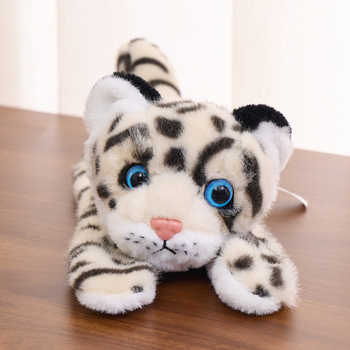 Λούτρινο λεοπάρδος χιονιού – κοντό βελούδο, γέμισμα PP βαμβάκι, για ηλικίες 15–35