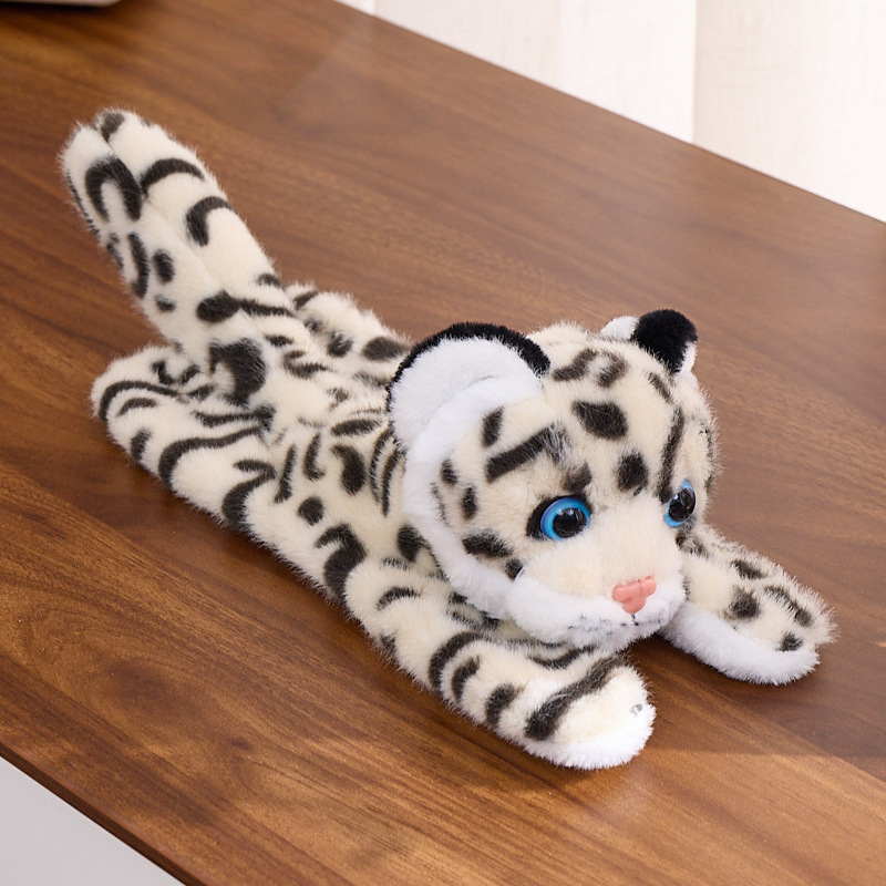 Λούτρινο λεοπάρδος χιονιού – κοντό βελούδο, γέμισμα PP βαμβάκι, για ηλικίες 15–35